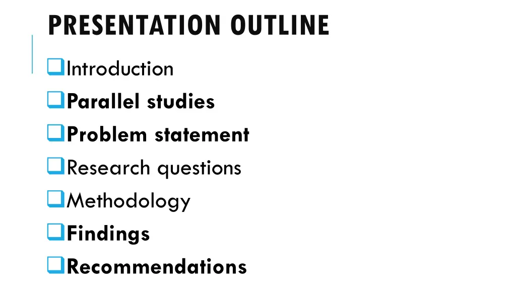 presentation outline introduction parallel