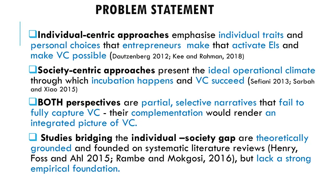 problem statement