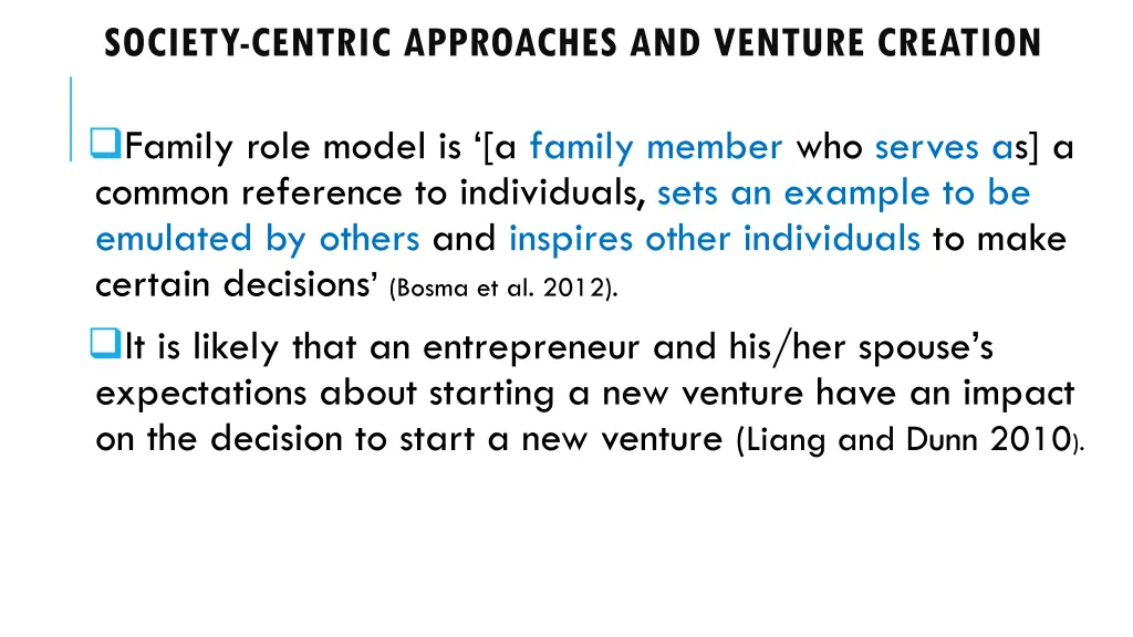 society centric approaches and venture creation