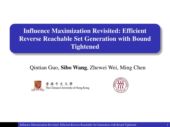 influence maximization revisited efficient