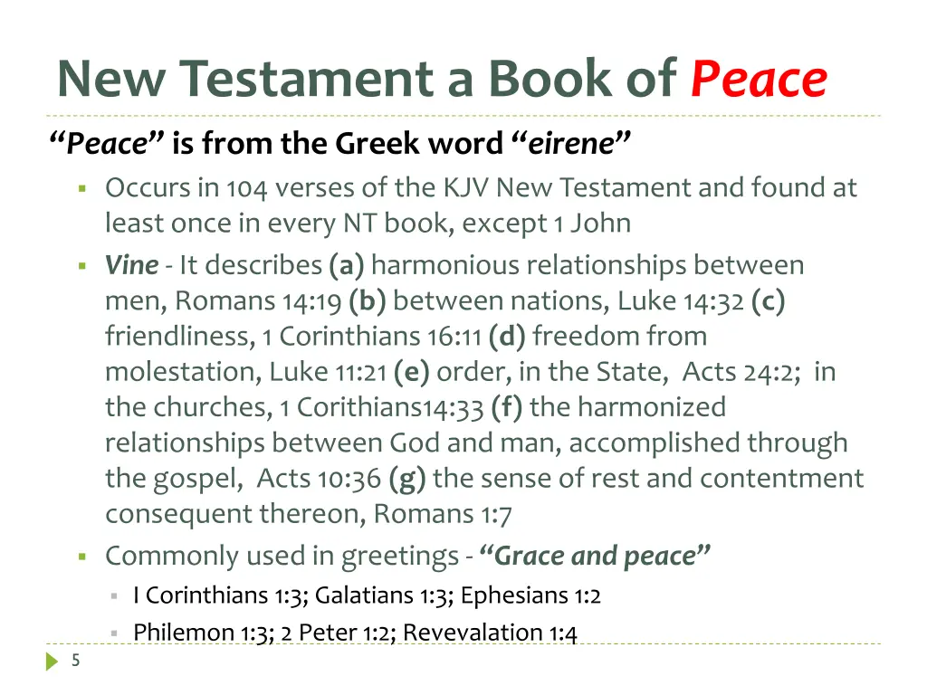 new testament a book of peace