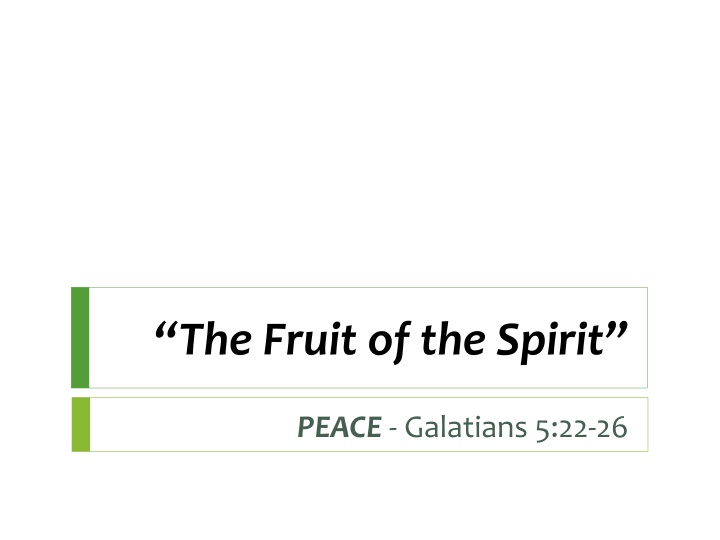 the fruit of the spirit