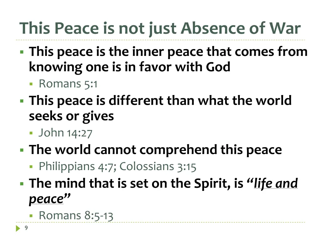 this peace is not just absence of war