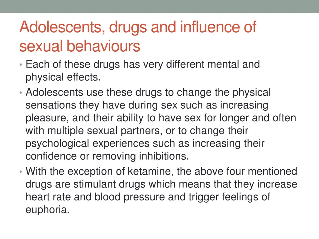 adolescents drugs and influence of sexual 2