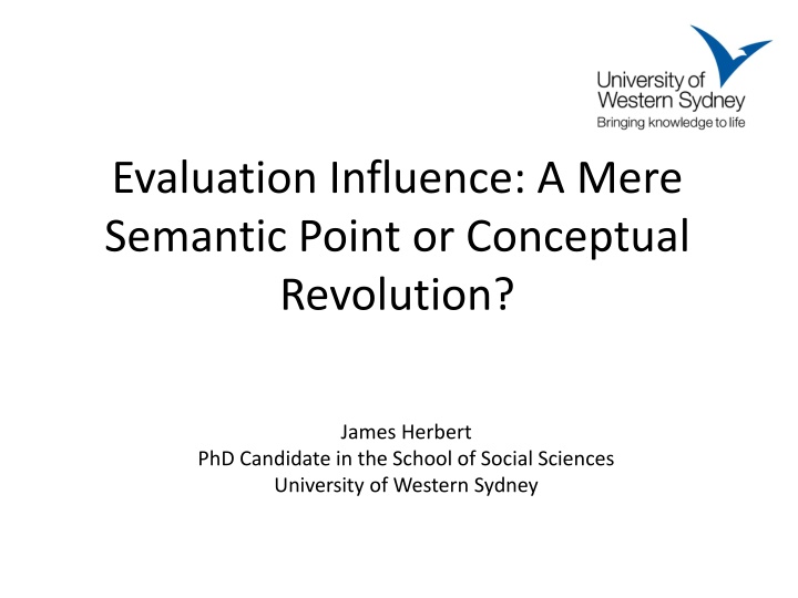 evaluation influence a mere semantic point