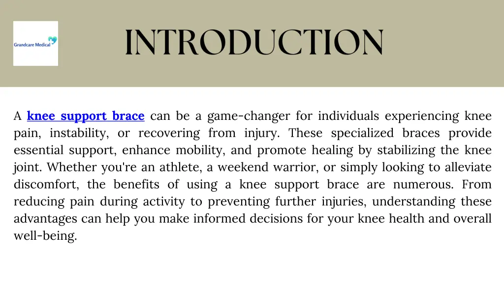 a knee support brace can be a game changer