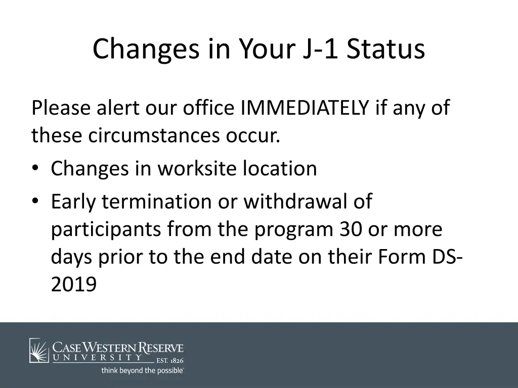 changes in your j 1 status