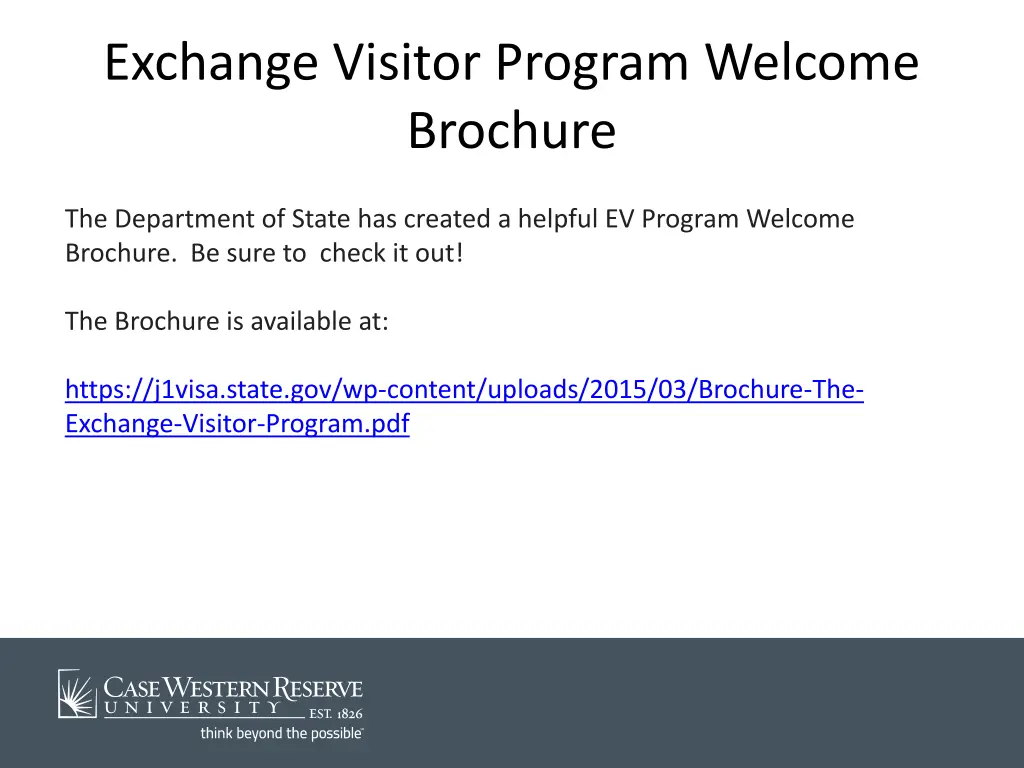 exchange visitor program welcome brochure