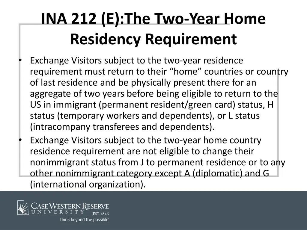 ina 212 e the two year home residency requirement