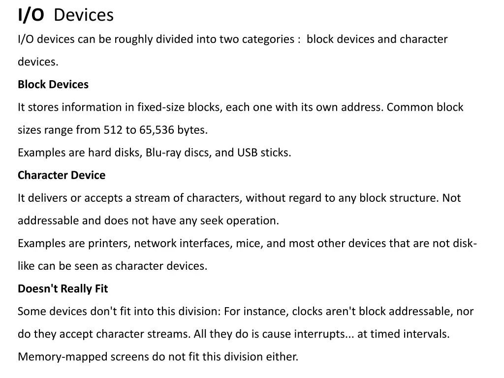 i o devices