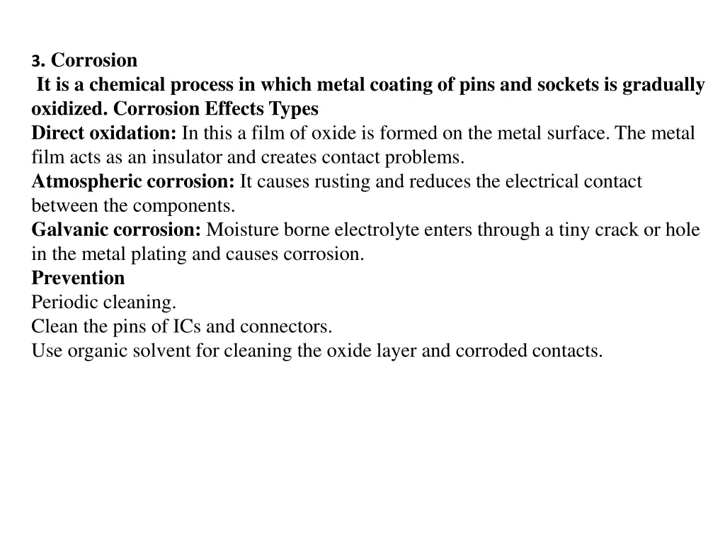 3 corrosion it is a chemical process in which