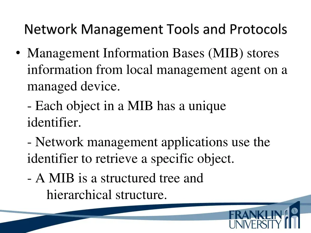 network management tools and protocols 1