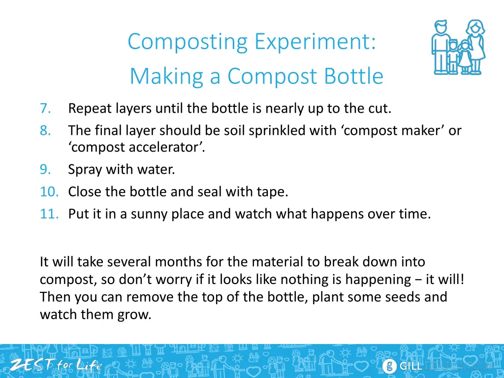 composting experiment making a compost bottle 2