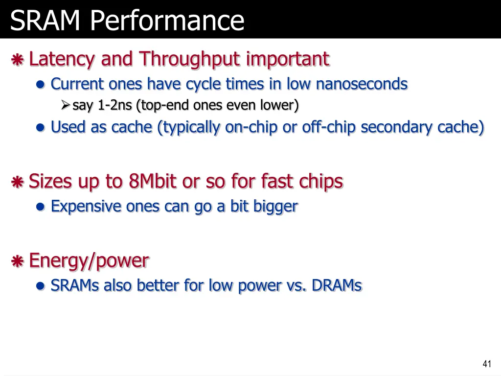 sram performance