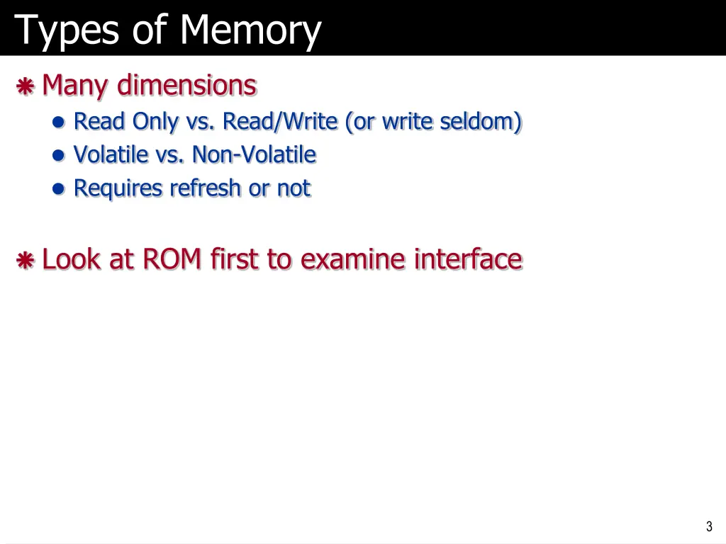 types of memory