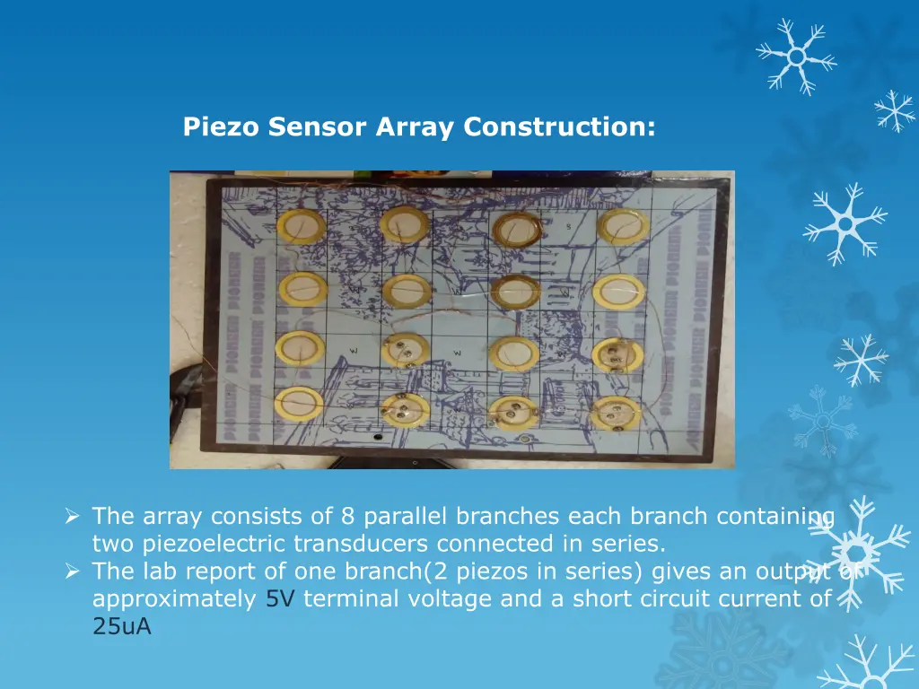 piezo sensor array construction