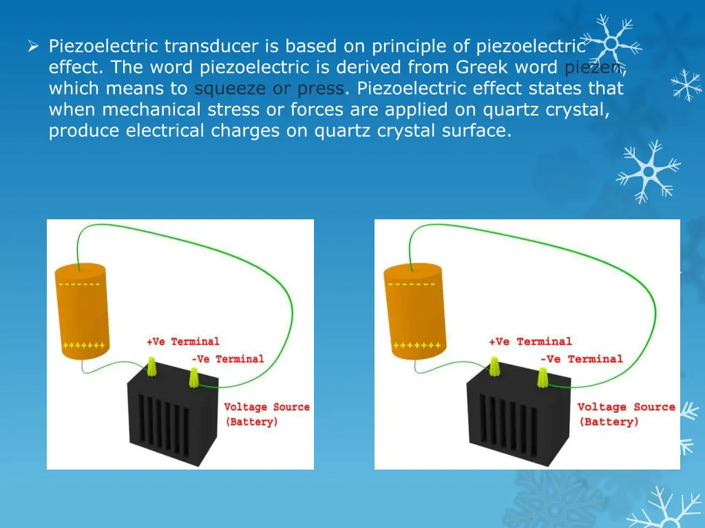 piezoelectric transducer is based on principle