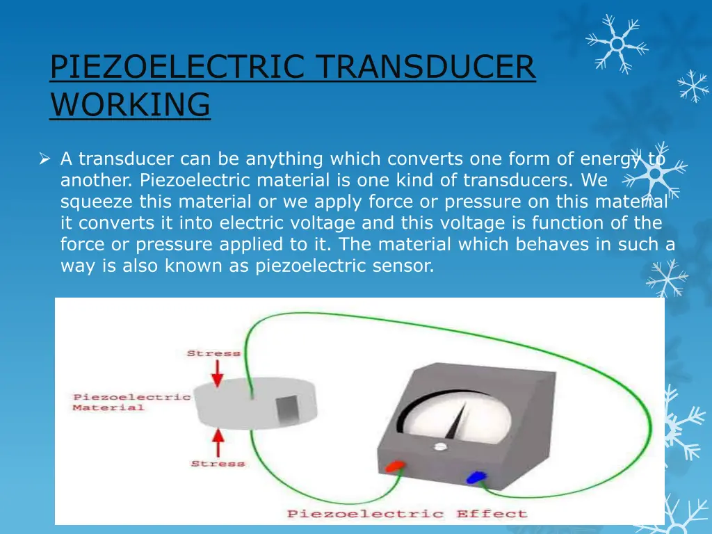 piezoelectric transducer working