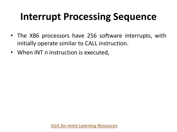 interrupt processing sequence