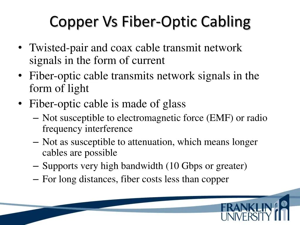 copper vs fiber optic cabling