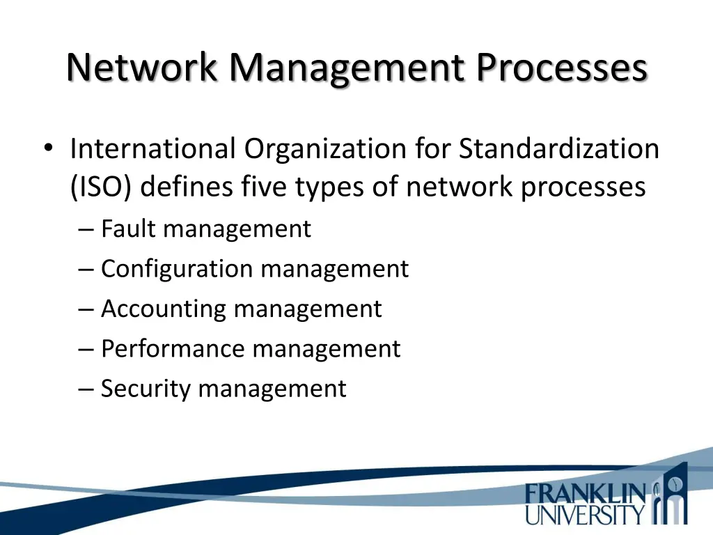 network management processes