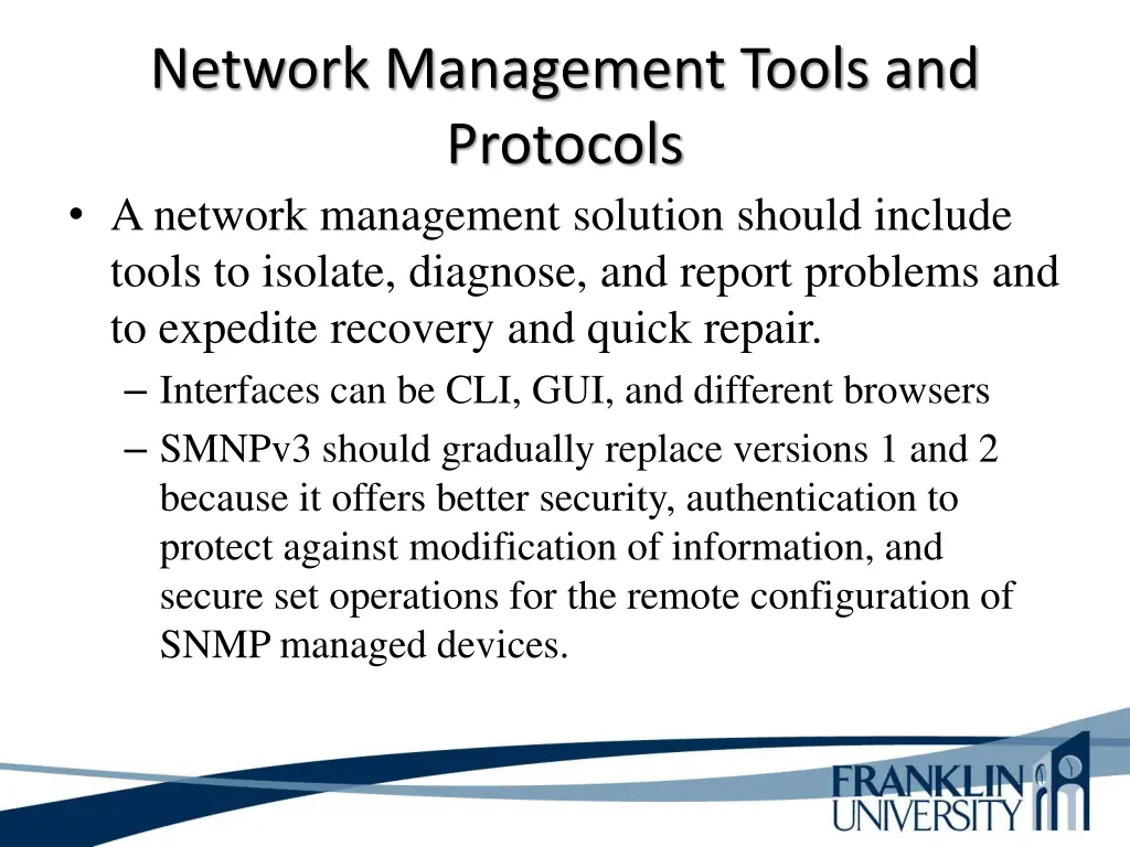 network management tools and protocols a network