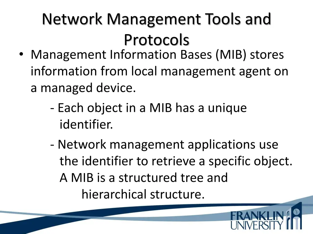 network management tools and protocols management