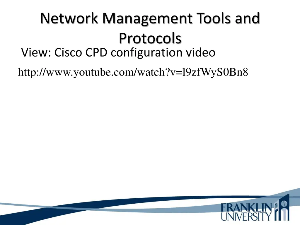 network management tools and protocols view cisco