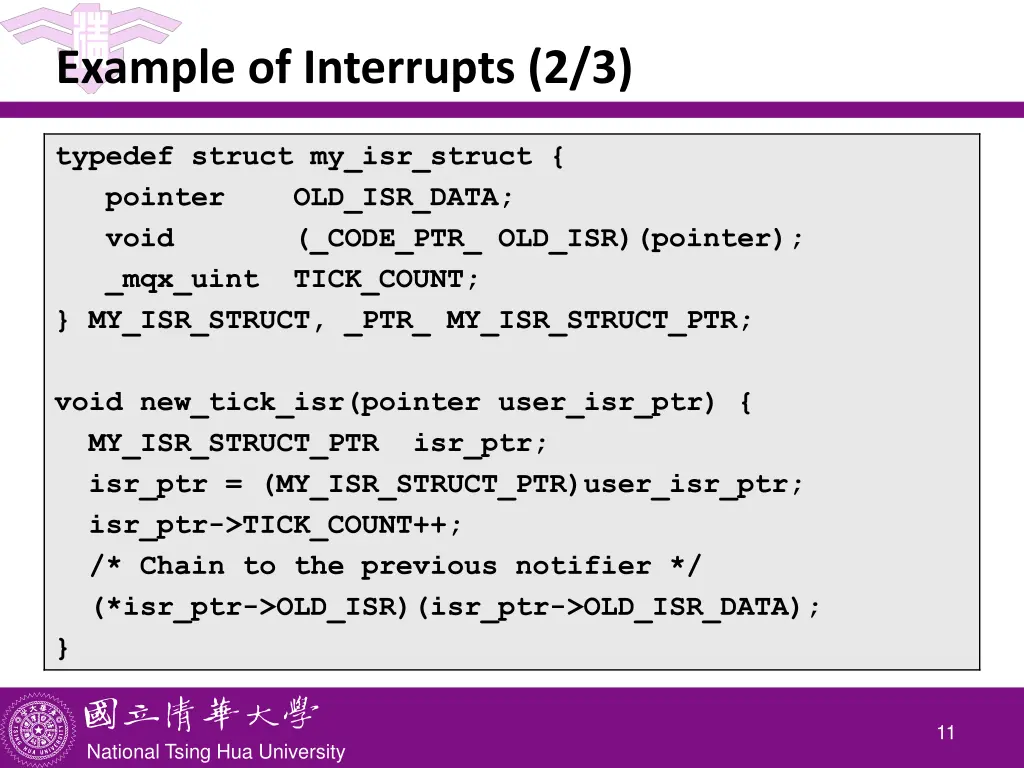 example of interrupts 2 3