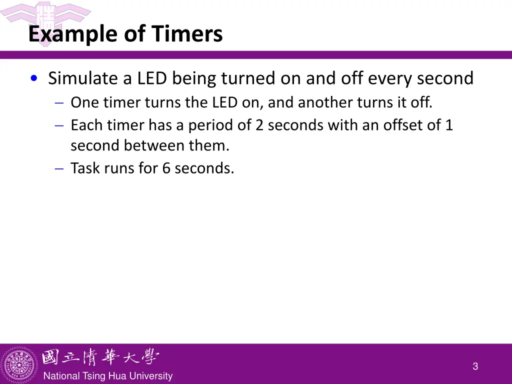 example of timers