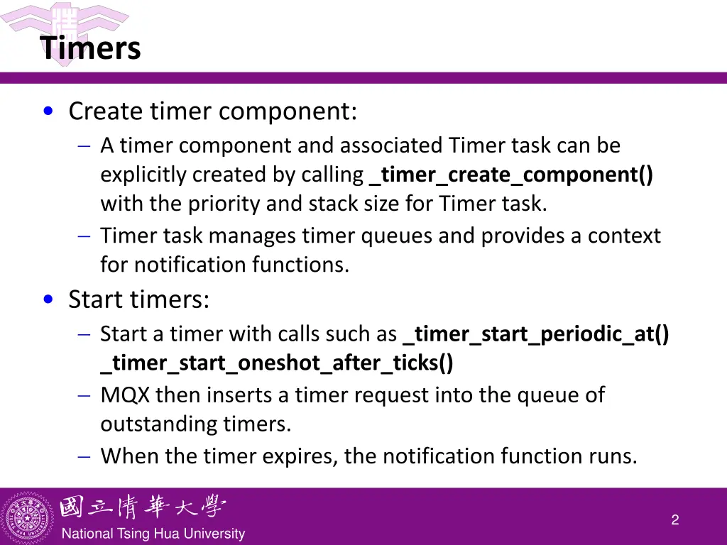 timers