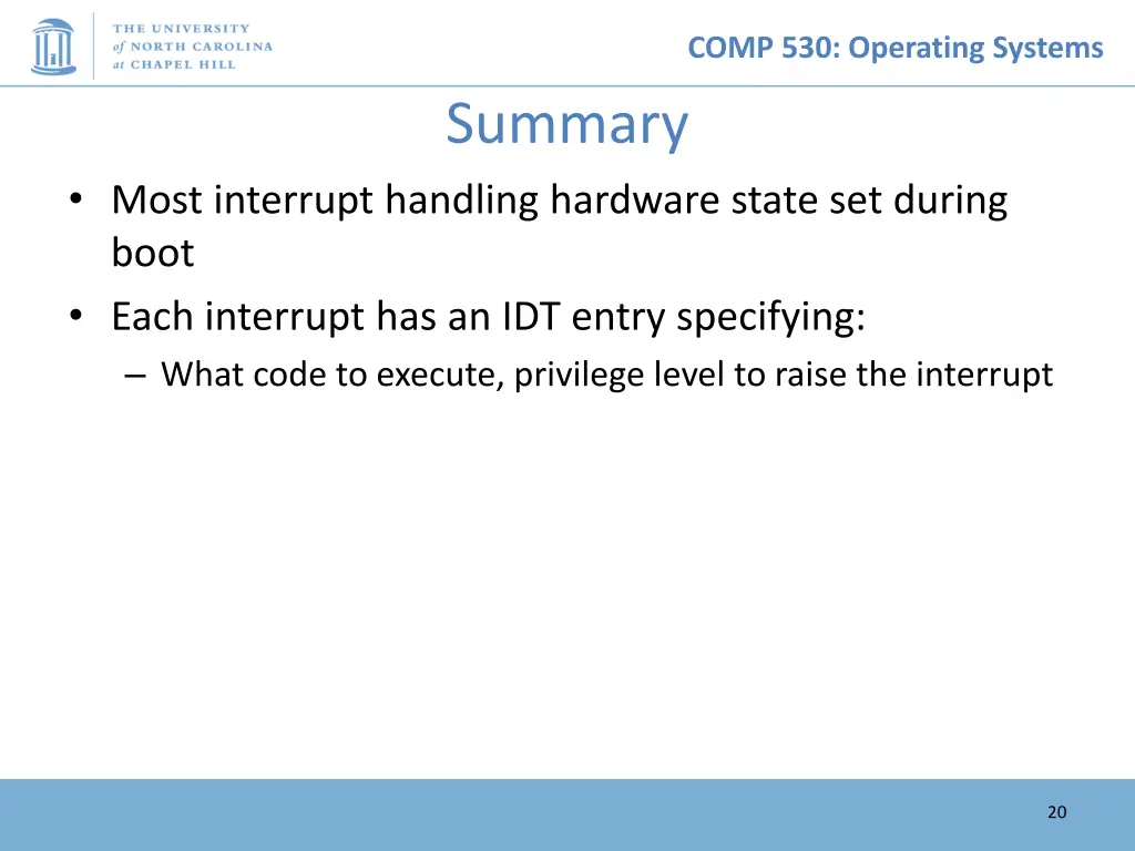 comp 530 operating systems 19