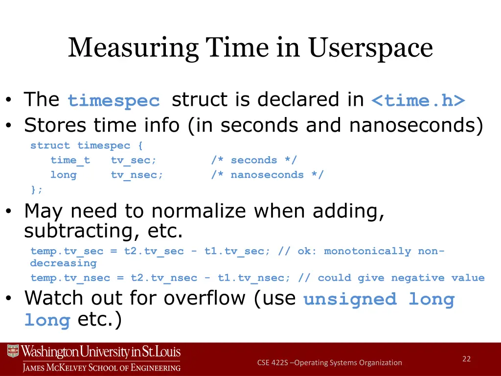 measuring time in userspace