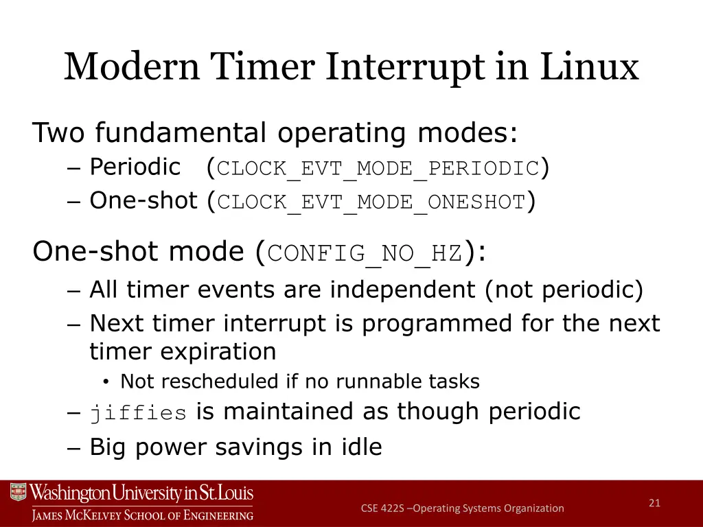 modern timer interrupt in linux