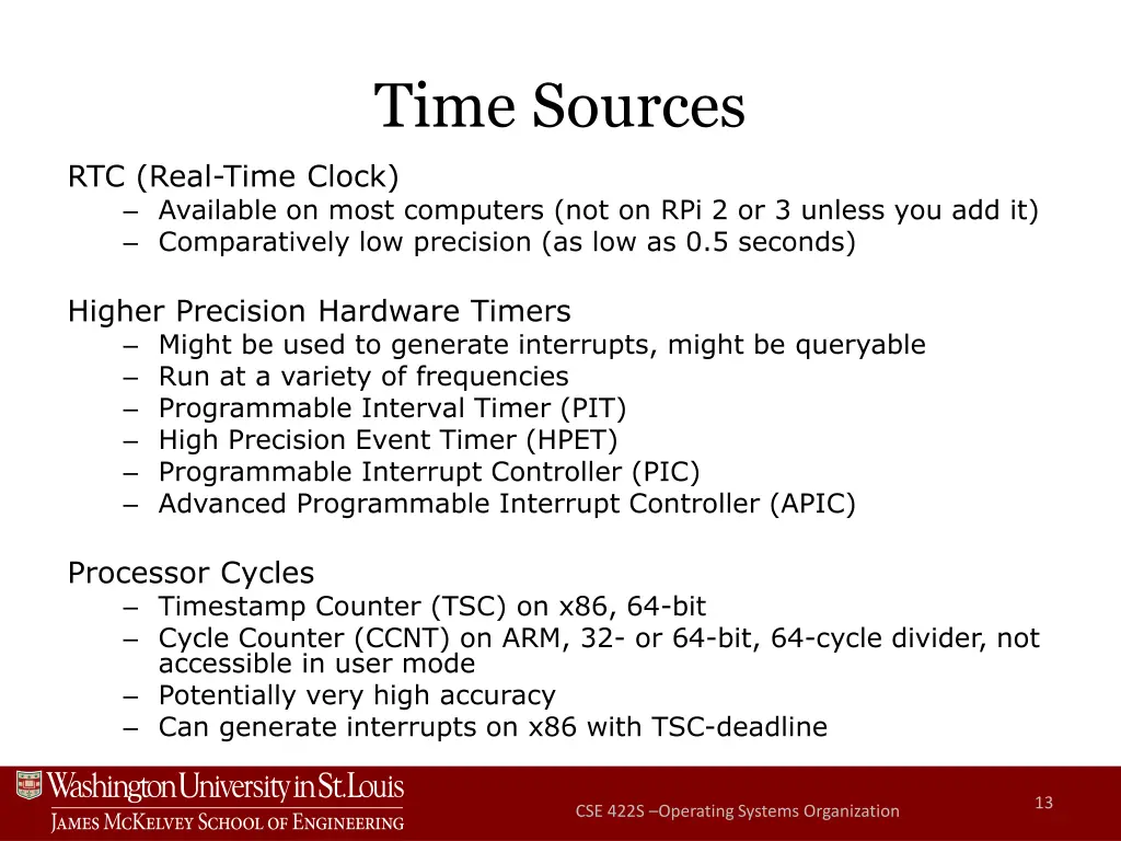 time sources