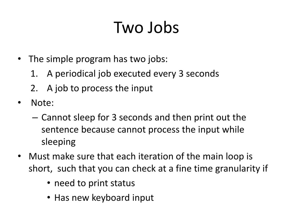 two jobs