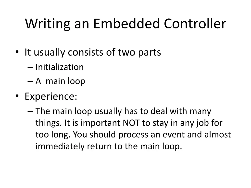 writing an embedded controller 1