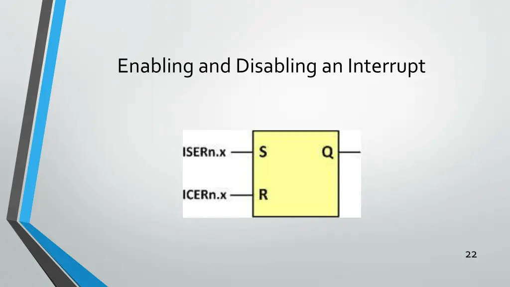 enabling and disabling an interrupt