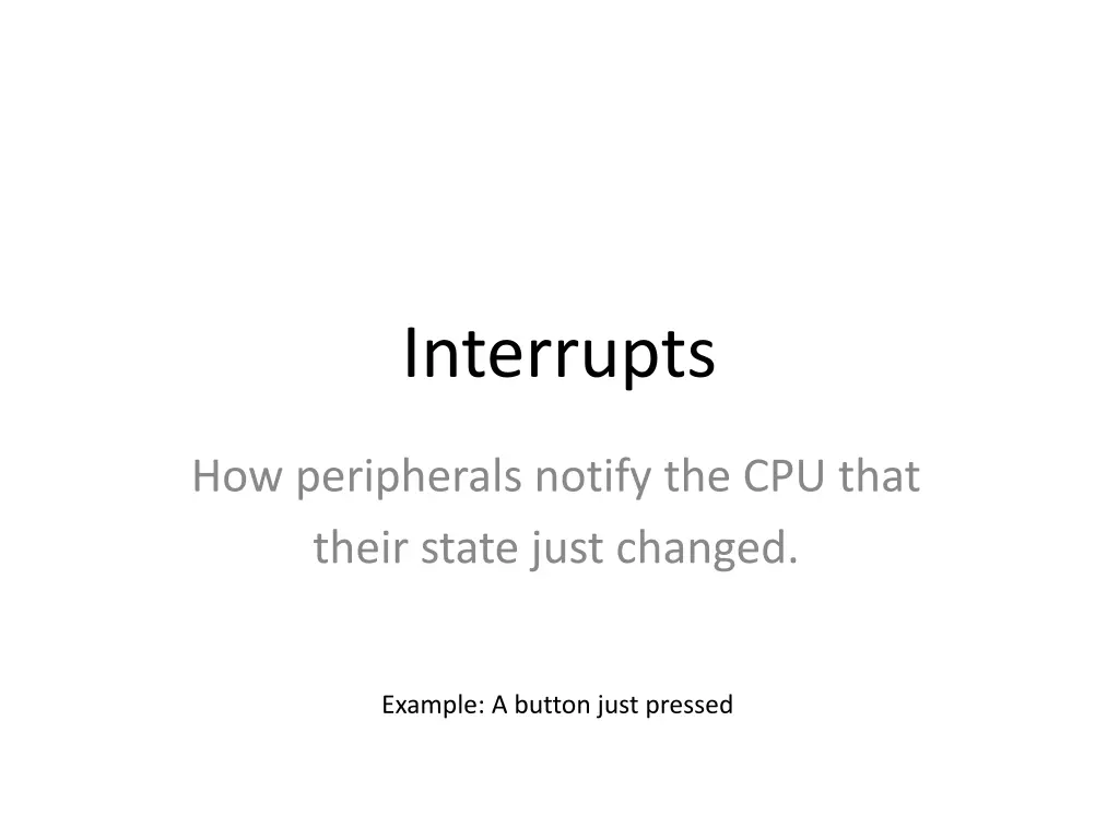 interrupts