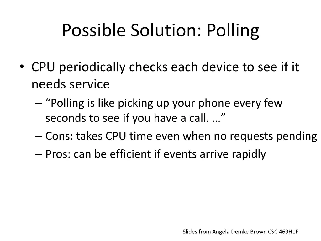 possible solution polling 1