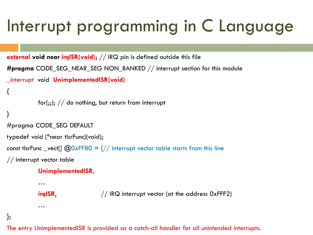 interrupt programming in c language 1