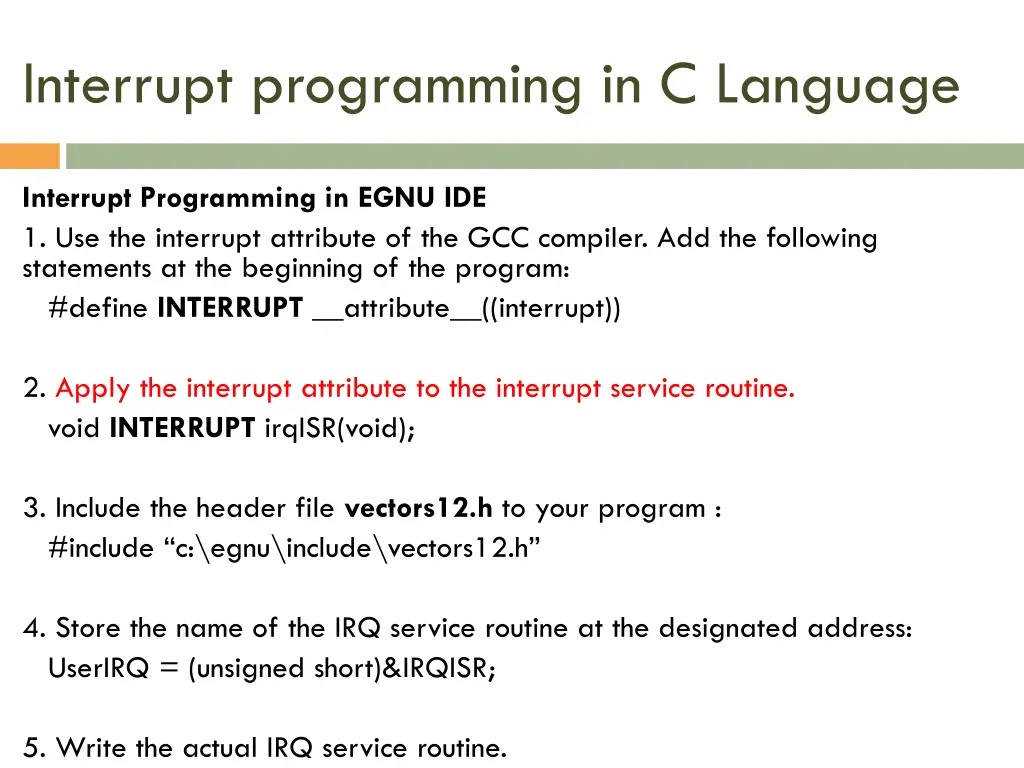 interrupt programming in c language 2