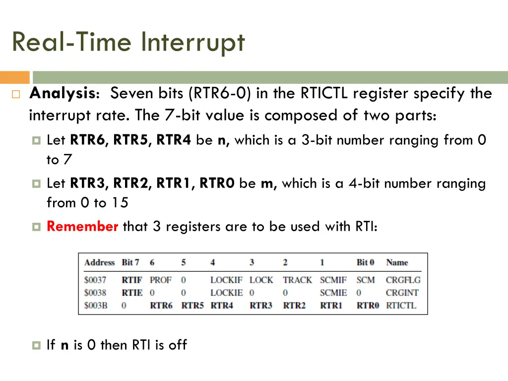 real time interrupt 2