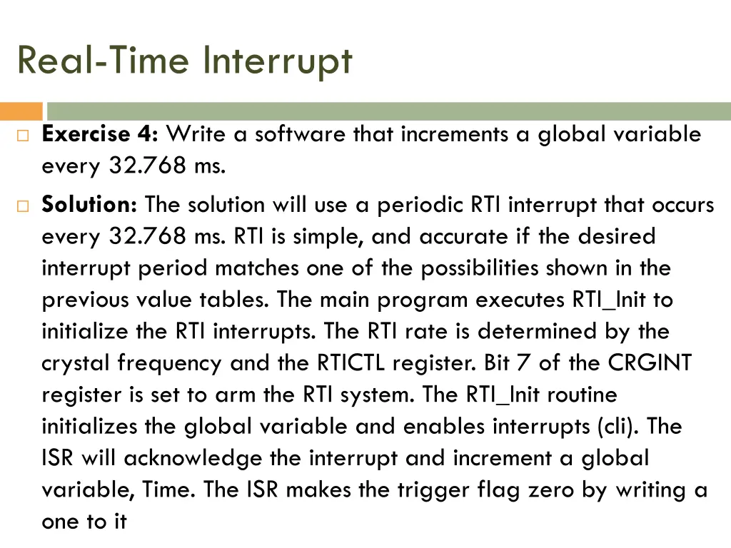 real time interrupt 6