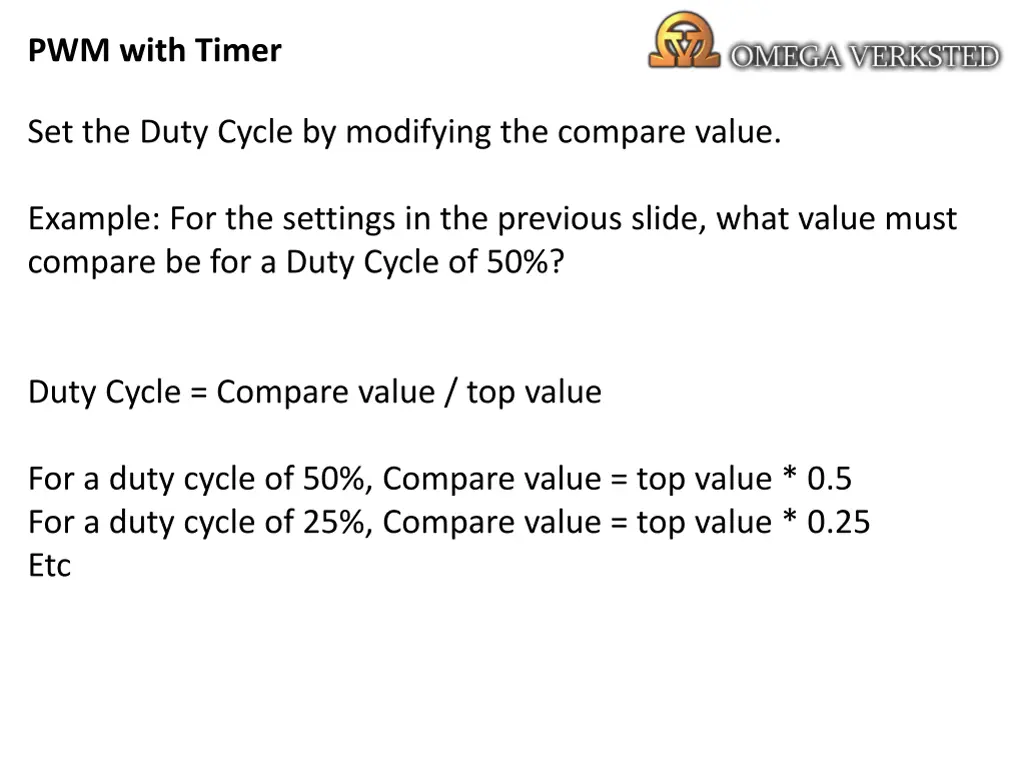 pwm with timer 2