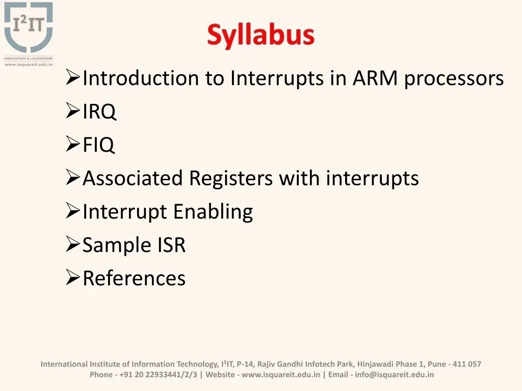 syllabus