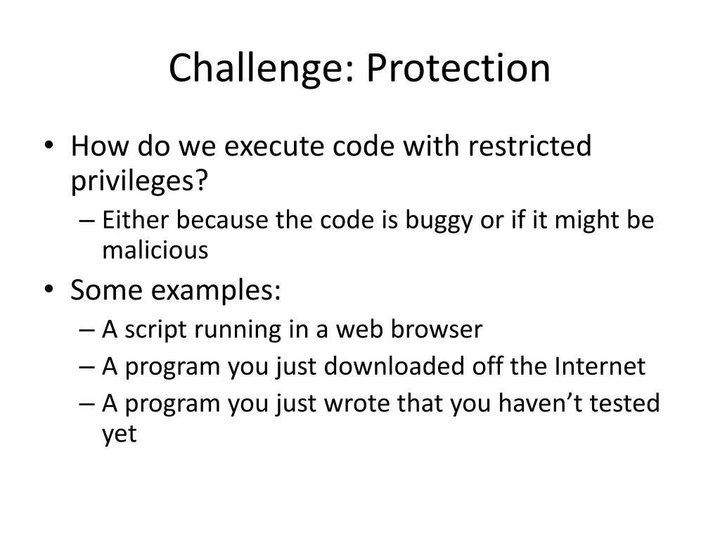 challenge protection