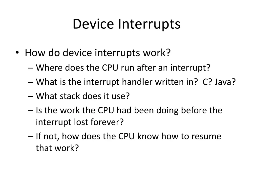 device interrupts 1