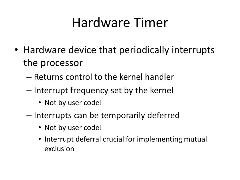 hardware timer