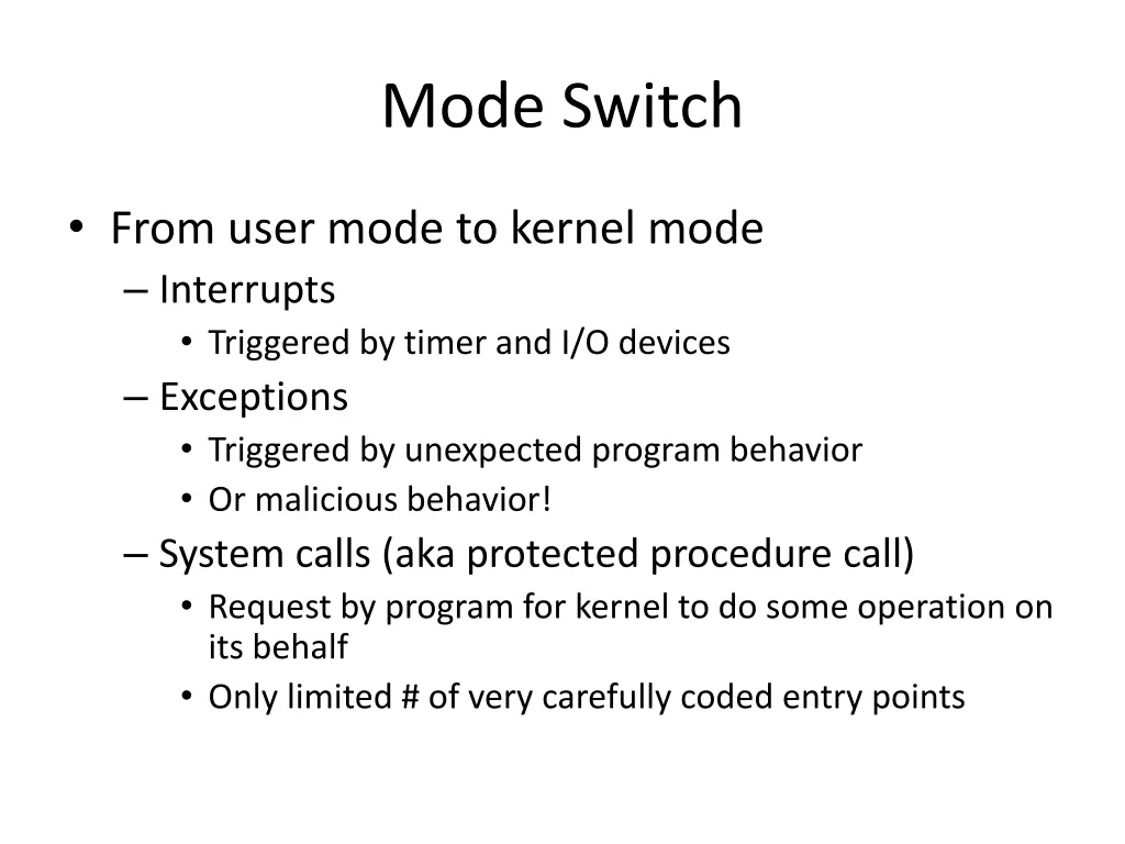 mode switch